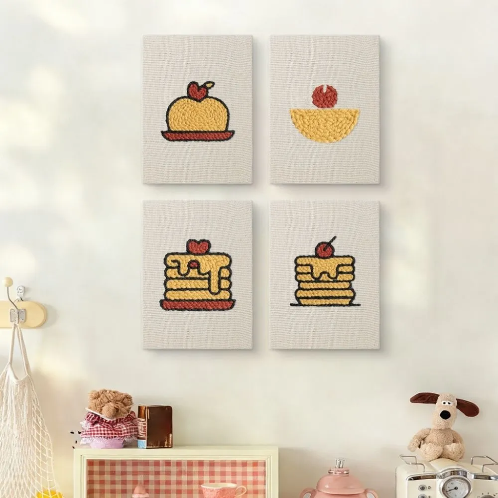 Figured'Art Dessertliefhebber 2 punch needle set 4 stuks 15x20 cm