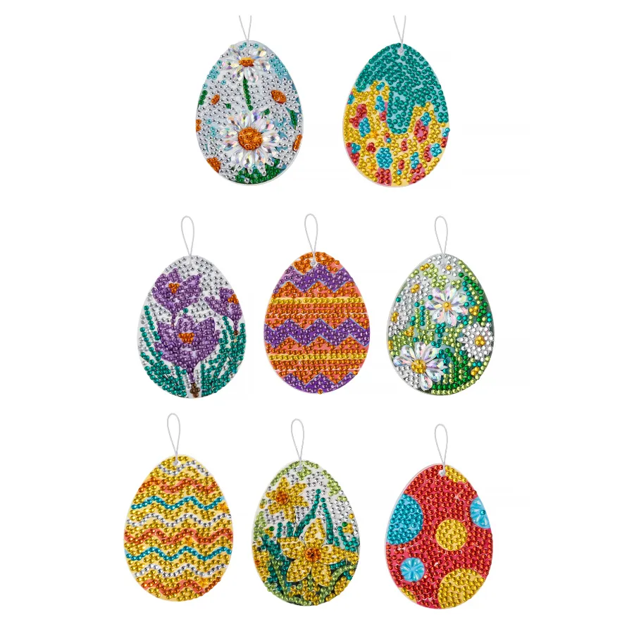 Craft Buddy Crystal Art Easter Eggs hangers diamond painting 24 stuks