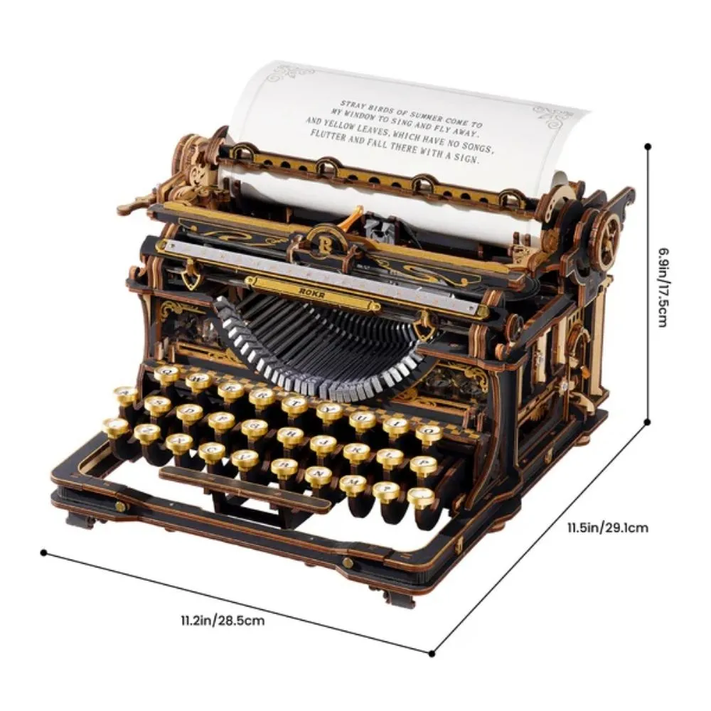 Figured'Art Klassieke Typemachine 3D puzzel 320 stuks hout
