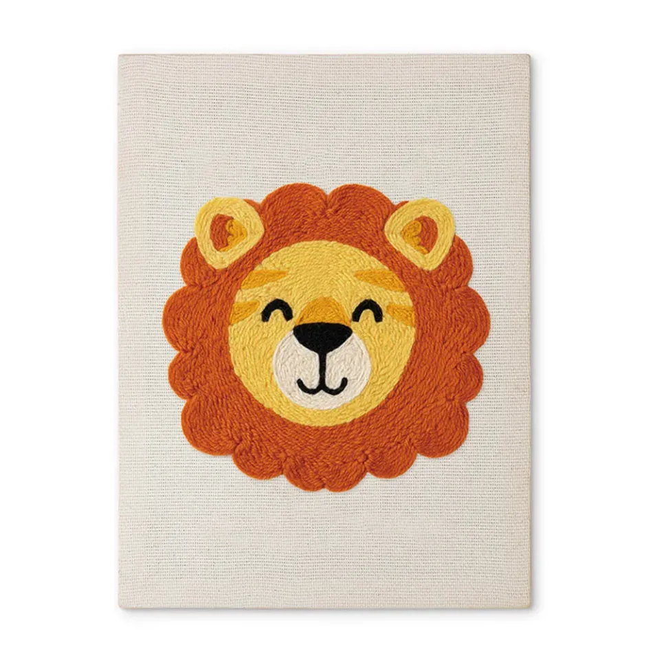 Figured'Art Punch Needle Kleine Leeuw Pakket Katoen met Frame