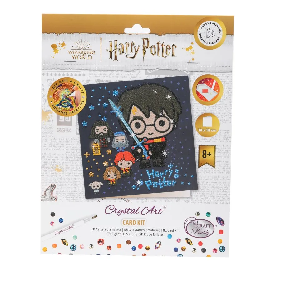 Craft Buddy Crystal Art Harry Potter Family wenskaart 18 cm