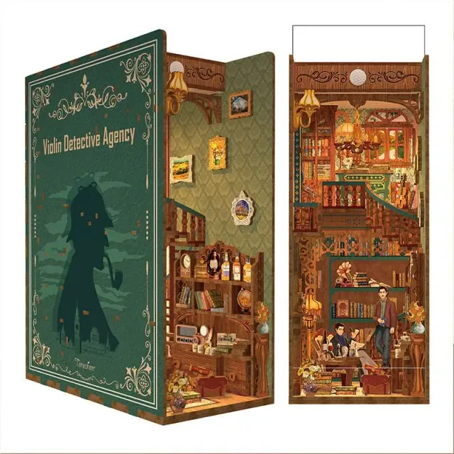 Figured'Art Viool Detectivebureau book nook 286 delen met licht