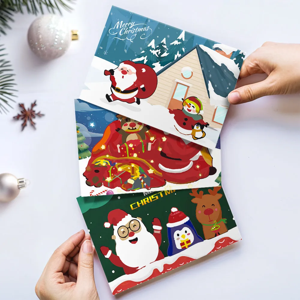 Figured'Art Kerstkaarten schilderen op nummer set van 6 serie 4