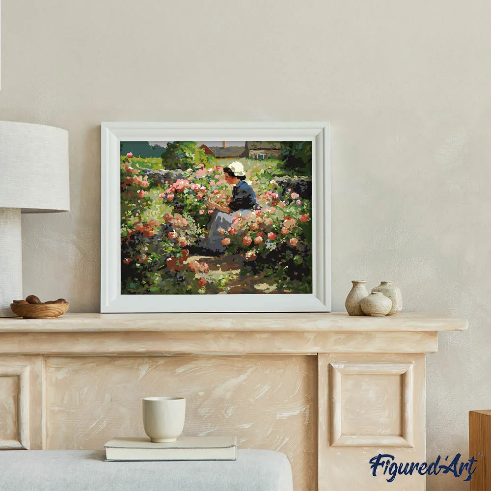 Figured'Art Flower Garden Graves schilderen op nummer 40x50 cm bloemen