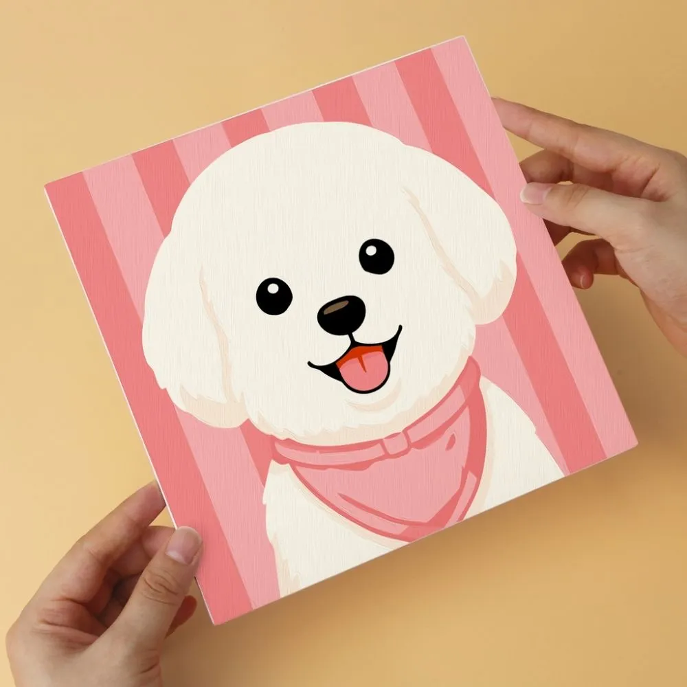 Figured'Art Puppygalerij schilderen op nummer 20x20cm 6 stuks