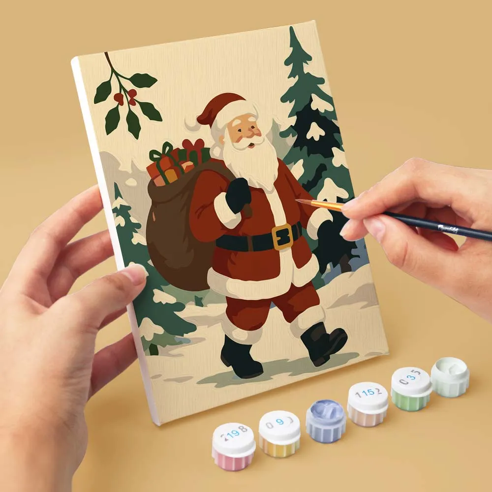 Figured'Art Kerstverhalenboek mini schilderen op nummer 6 stuks 15x20cm