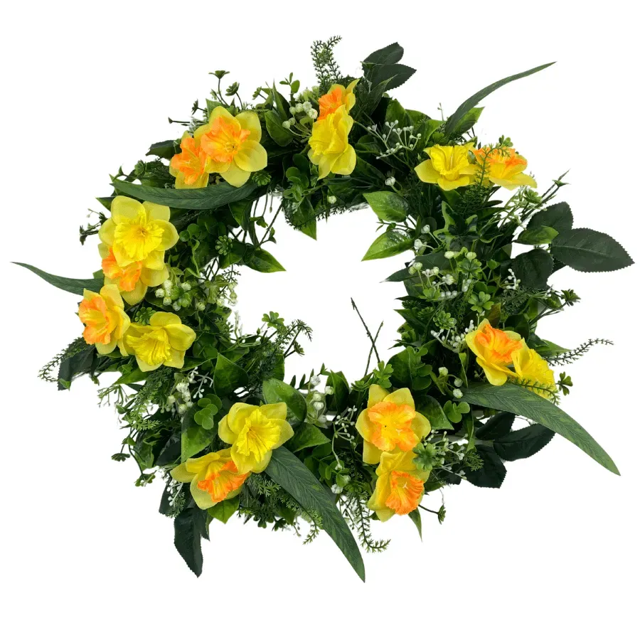 Craft Buddy Forever Flowerz Narcissus Krans Pakket 34 cm geel
