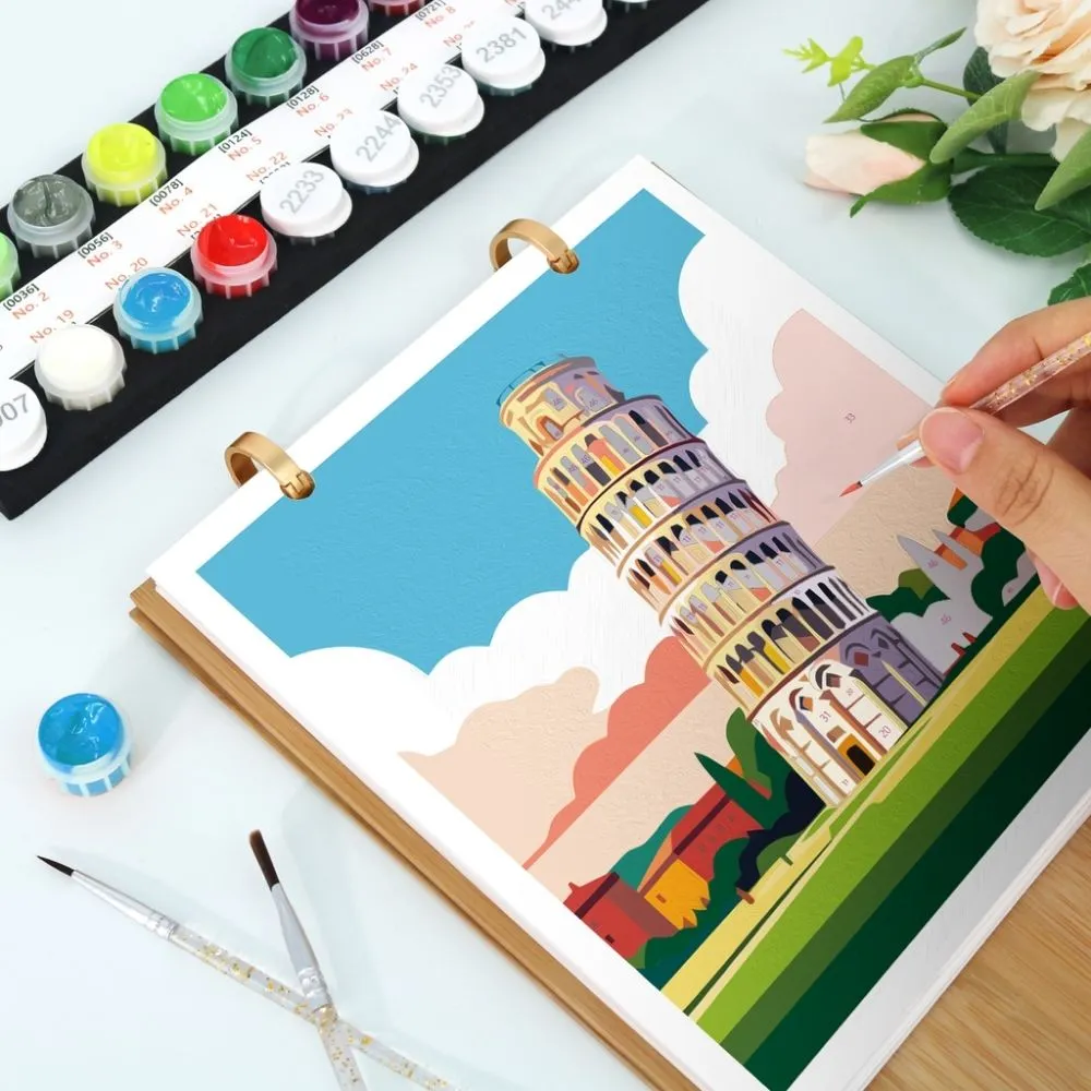 Figured'Art Iconische Monumenten schilderen op nummer kalender 2027 18x22cm