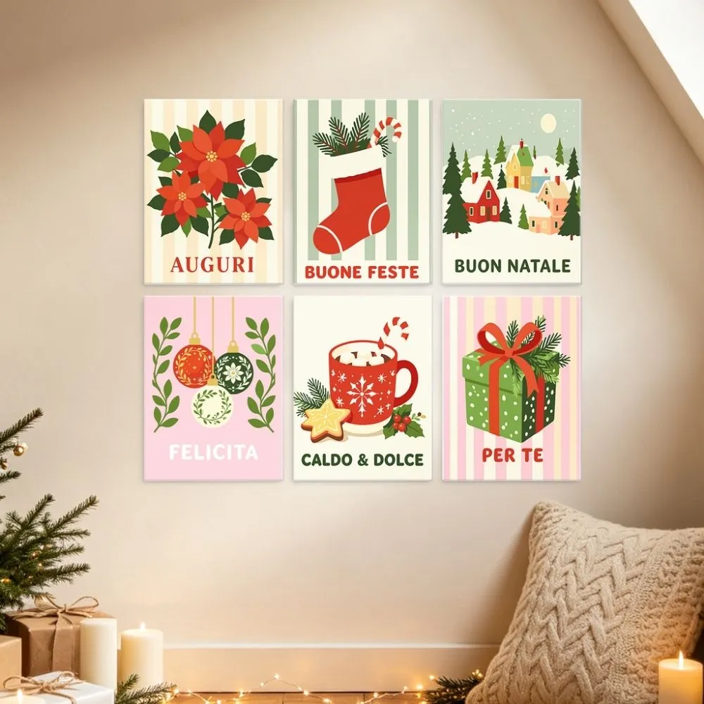 Figured'Art Mini Serie Warme Wensen schilderen op nummer 15x20cm 6 stuks kerst