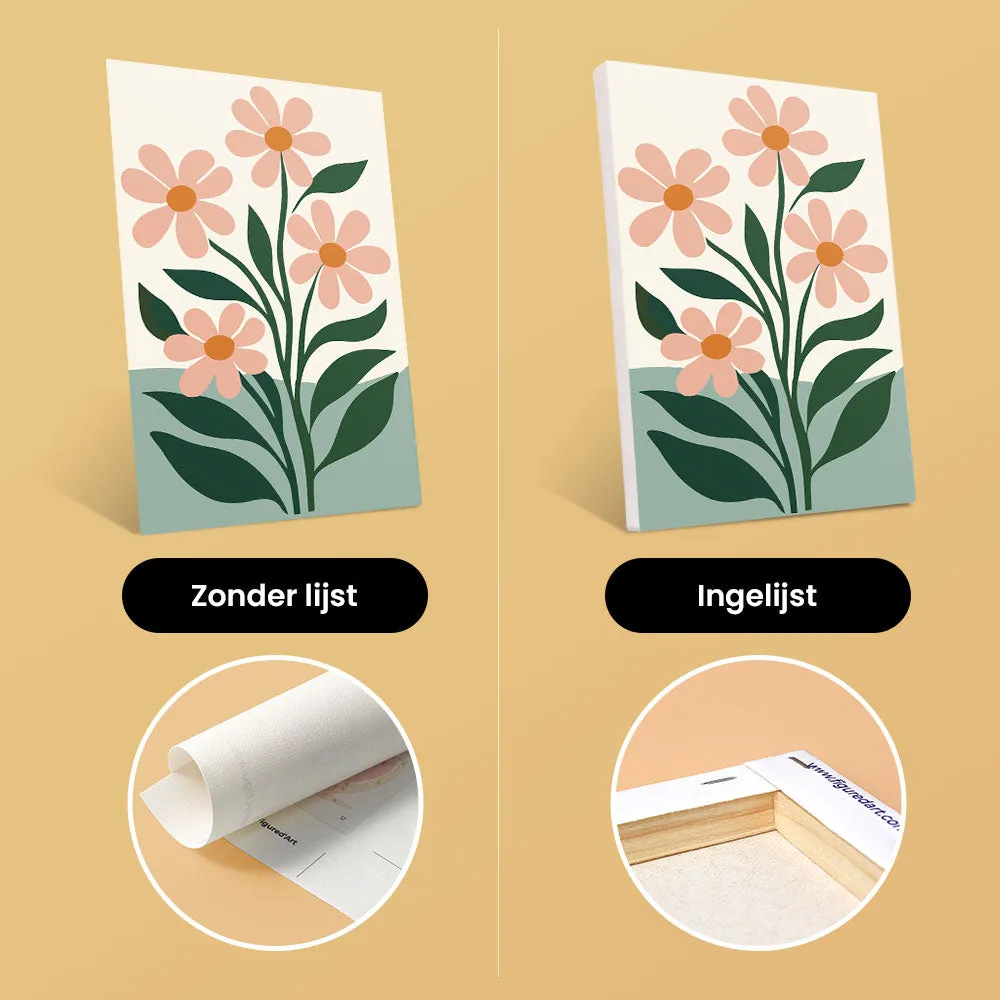 Figured'Art Moderne Bloemen mini schilderen op nummer 15x20 cm 6 stuks