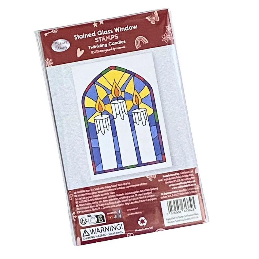 Craft Buddy Twinkling Candles stained glass stempel kaarsen A6