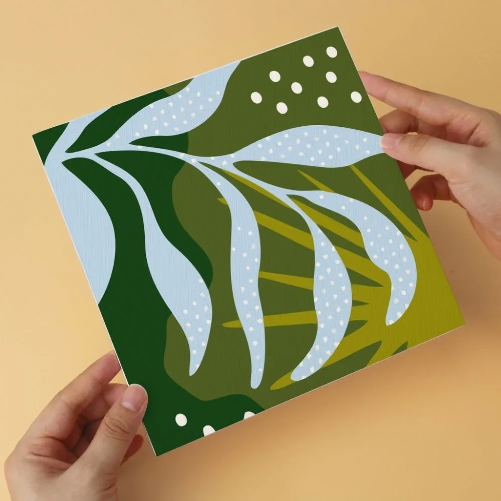Figured'Art Mini Modern bladpatroon schilderen op nummer 20x20cm