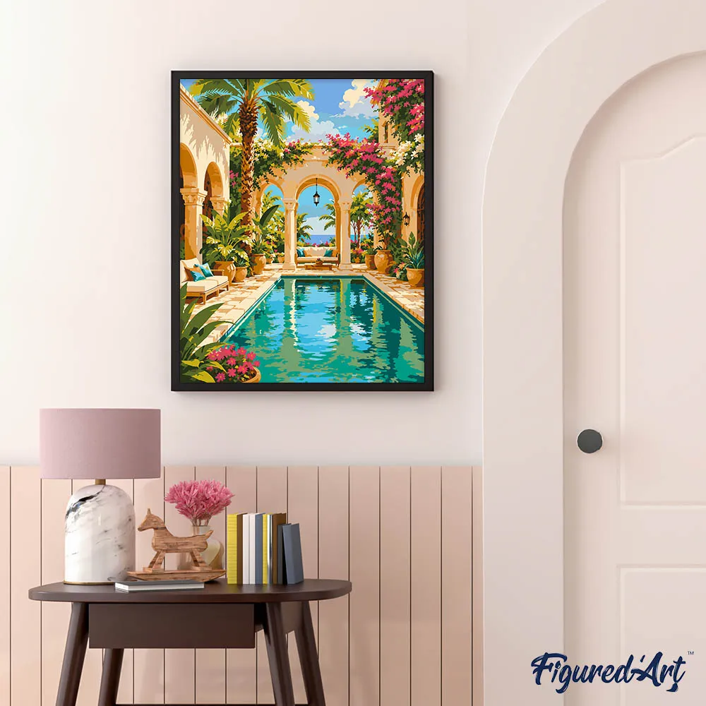 Figured'Art Mediterraans Paradijs schilderen op nummer 40x50 cm zomer