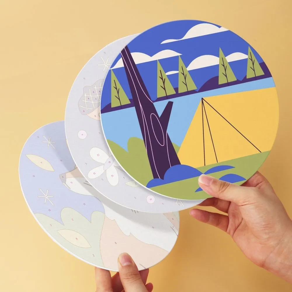 Figured'Art Fluisteringen Wildernis schilderen op nummer Ø20cm 6x