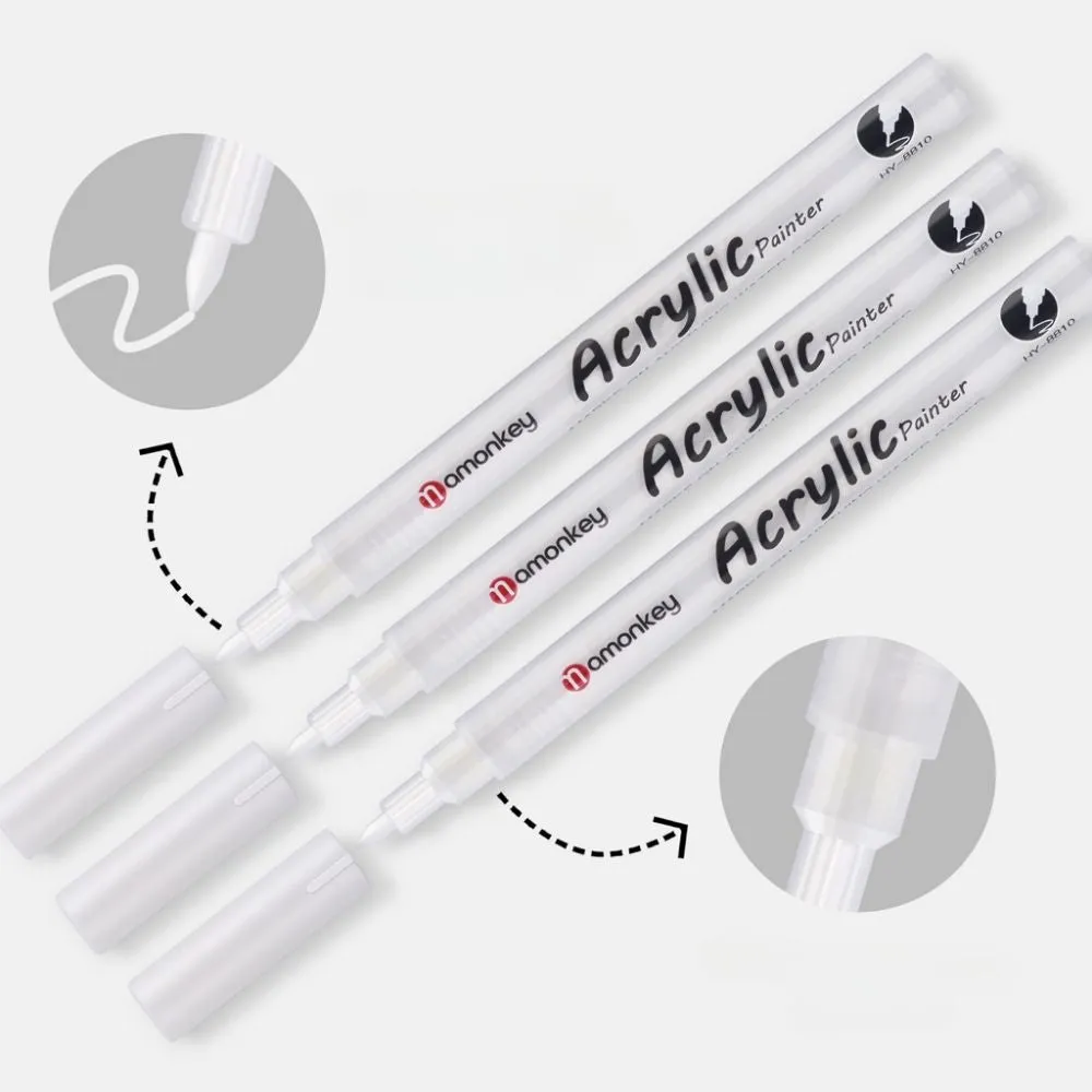 Figured'Art Acrylmarker Wit 0,7 mm voor nummers afdekken