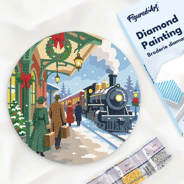 Figured'Art Feestdagenexpress Diamond Painting Hout 30 cm Winter