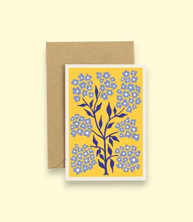 Studio Wald Forget Me Not wenskaart A6 blanco