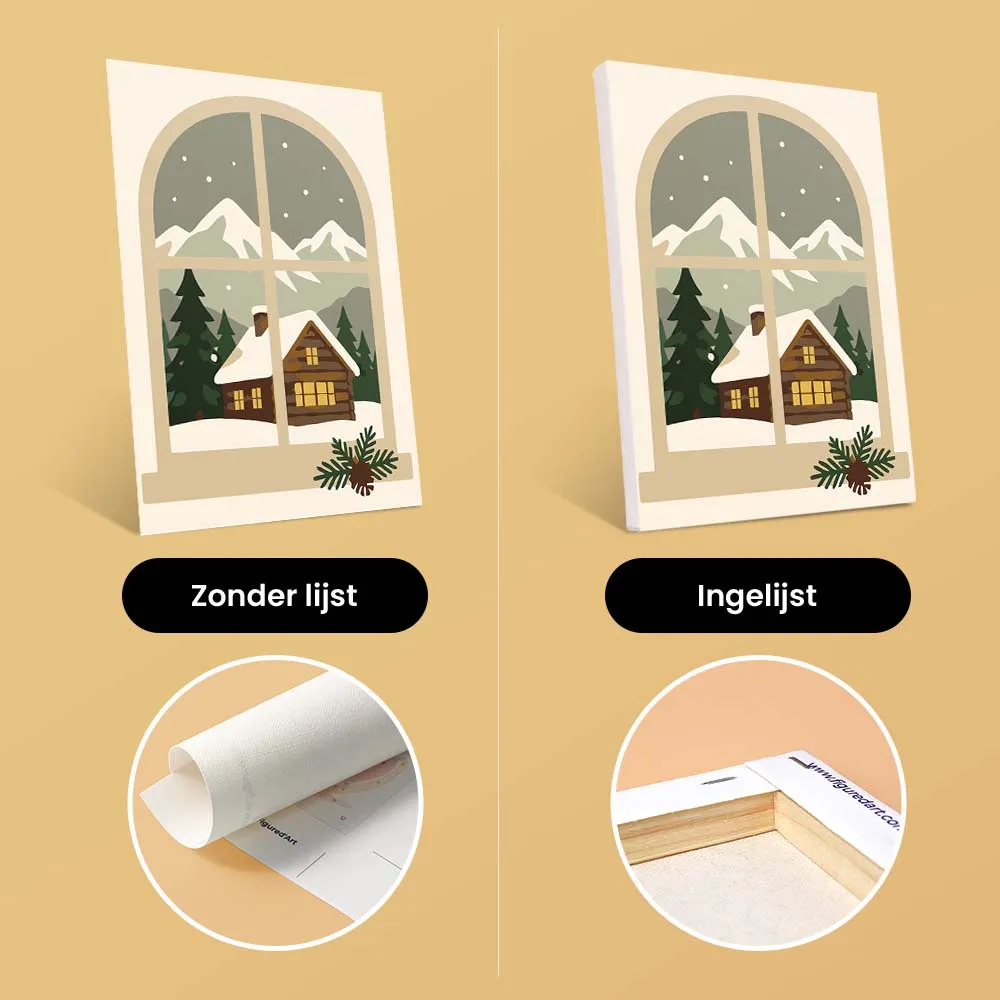 Figured'Art Mini Kerstvensters schilderen op nummer 6x 15x20 eenvoudig