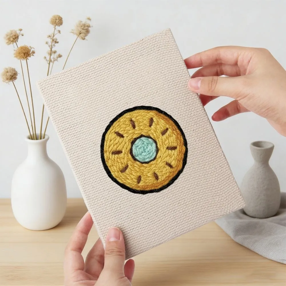Figured'Art Streetfood 1 punch needle set 15x20cm 4 stuks keuken