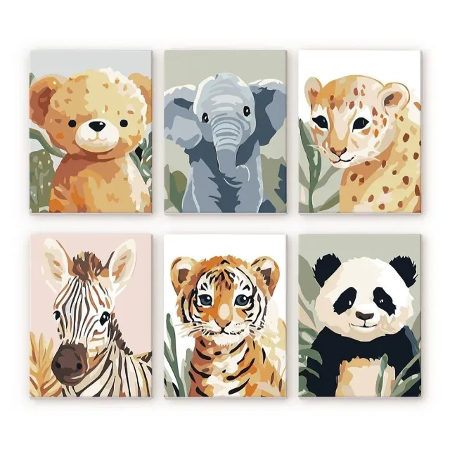 Figured'Art Wildlife Portretten mini schilderen op nummer 15x20 cm