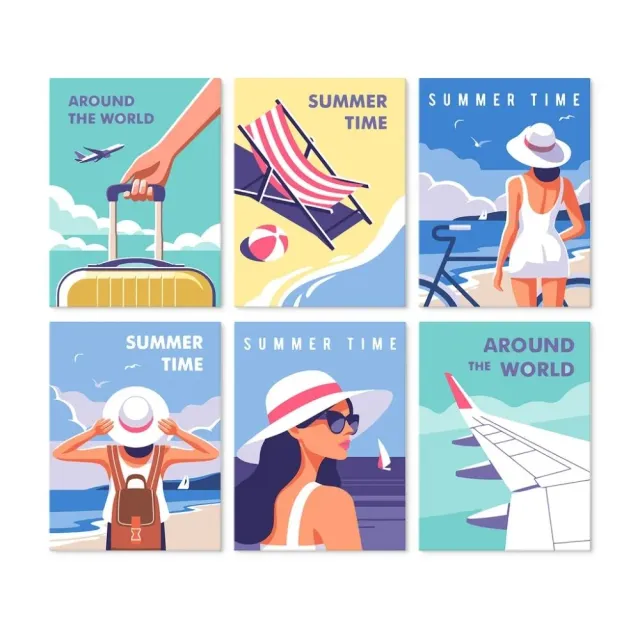 Figured'Art Mini Serie Zomerse wanderlust schilderen op nummer 15x20cm