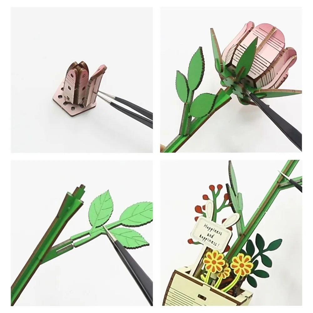 Figured'Art 3D Puzzel De Roos houten puzzel 66 stuks