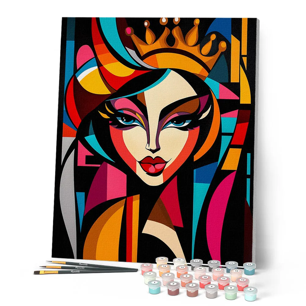 Figured'Art Gedurfd Abstract Koningin schilderen op nummer 40x50 cm pop art