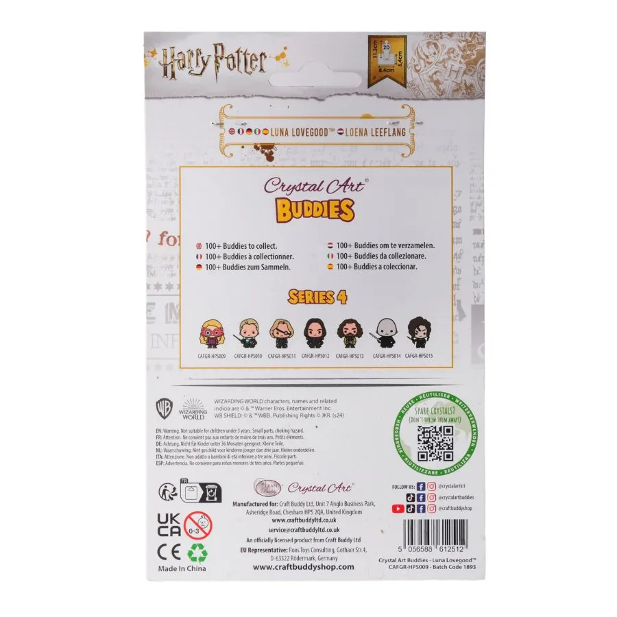 Craft Buddy Crystal Art Buddies Luna Lovegood figuur 11cm