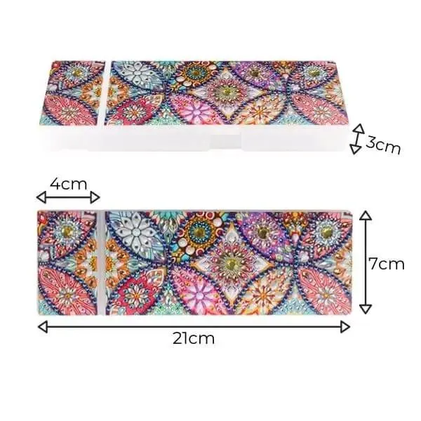 Figured'Art Bloemen diamond painting pennendoos 21x7cm
