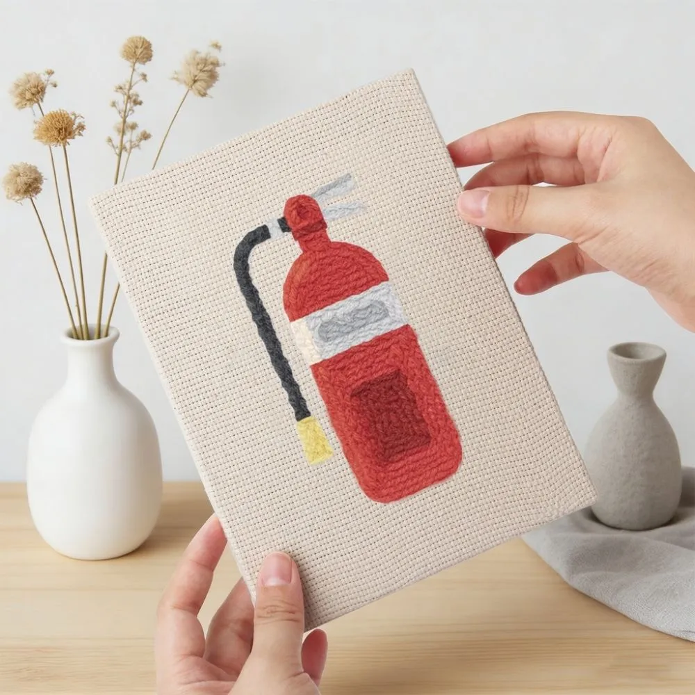 Figured'Art Kampioensgeest punch needle set 4 stuks met frames auto