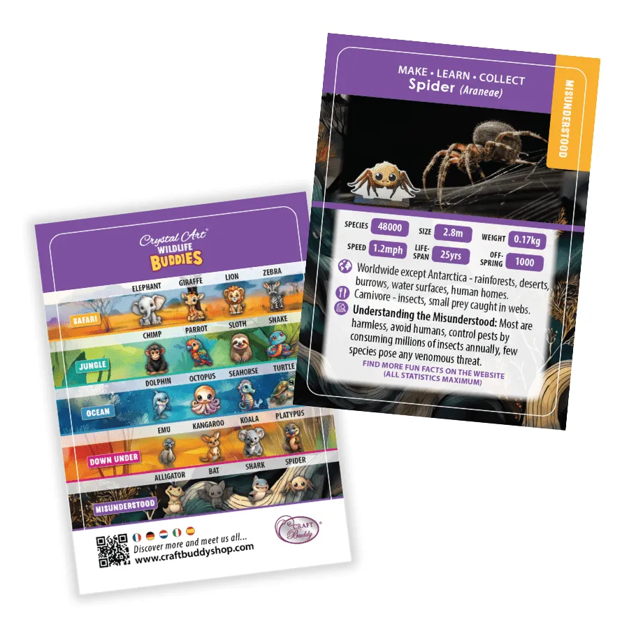 Craft Buddy Wildlife Buddies Spider diamond painting spin