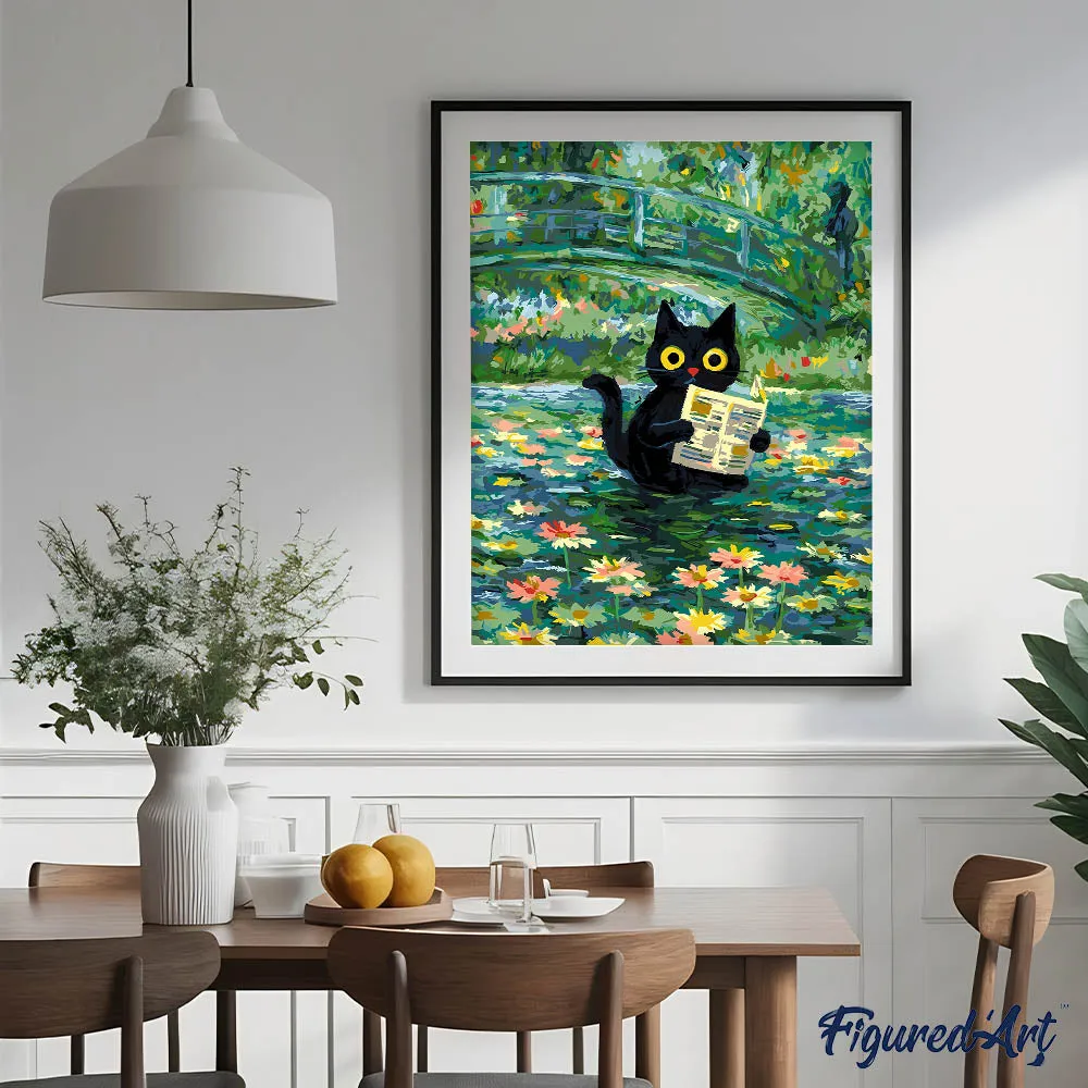 Figured'Art Schilderen op Nummer De Lezer van Monet 40x50cm Kat