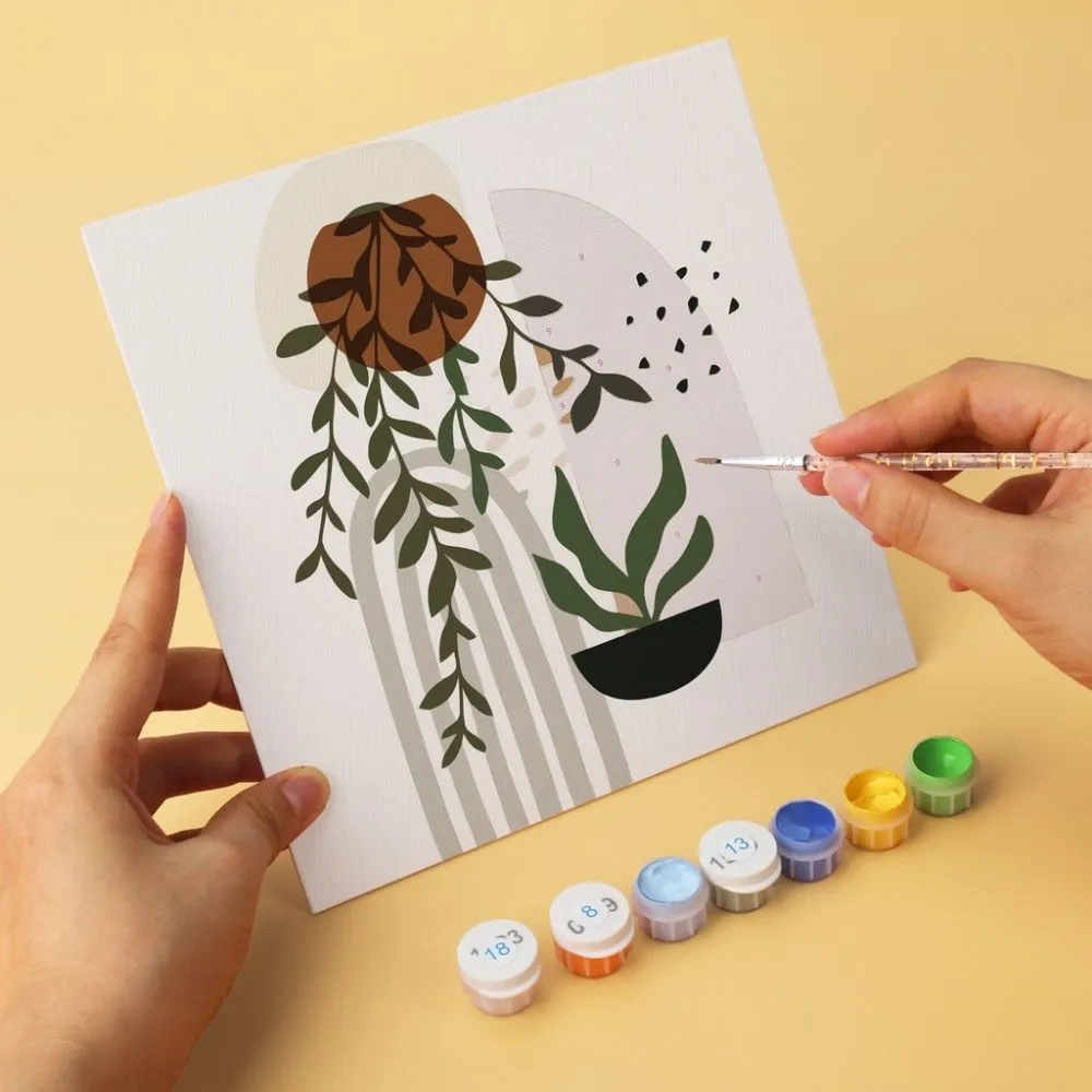 Figured'Art Mini Terracotta Botanicals schilderen op nummer 20x20 6st