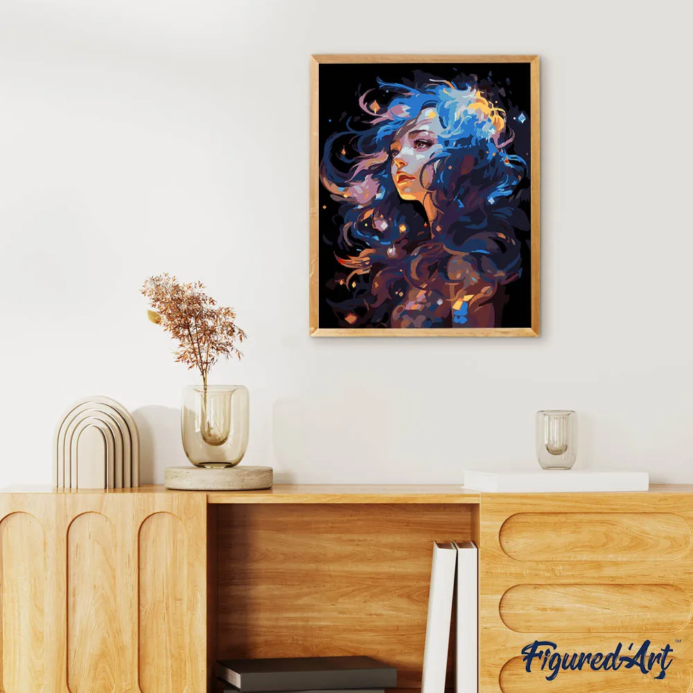 Figured'Art Neon Droomvrouw schilderen op nummer 40x50 cm portret