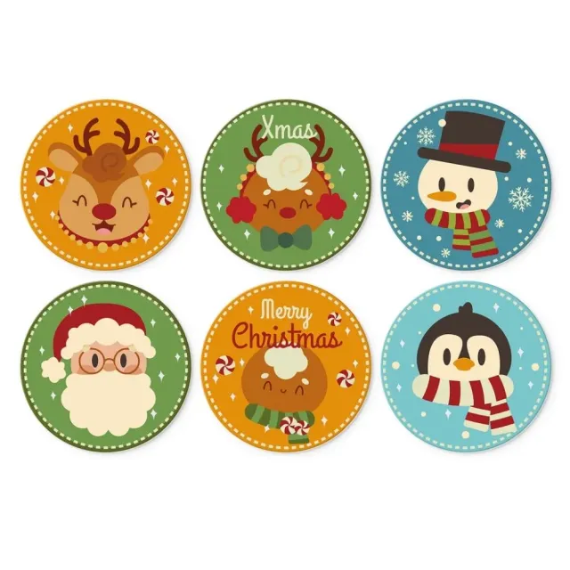Figured'Art Mini Serie Kleurrijke kerstpersonages schilderen op nummer Ø20cm