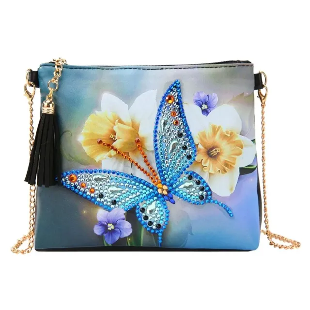 Figured'Art Vlinder Diamond Painting Handtas 18x15cm