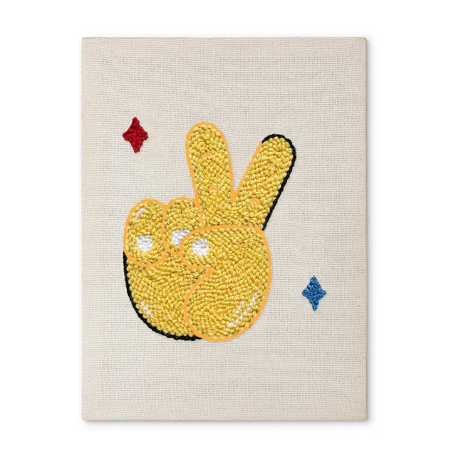 Figured'Art Vrede en Glans punch needle pakket 20x30cm katoen