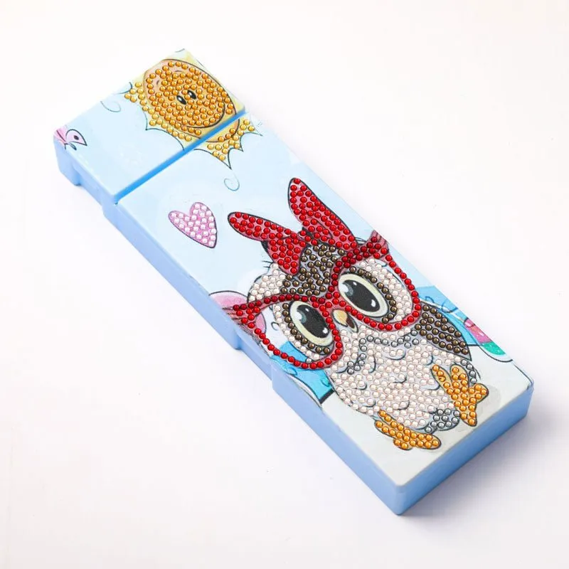 Figured'Art Uil diamond painting pennenhouder 21x7x3 cm glans