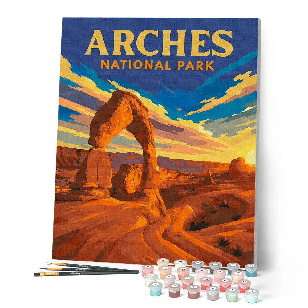 Figured'Art Arches National Park Utah schilderen op nummer 40x50cm