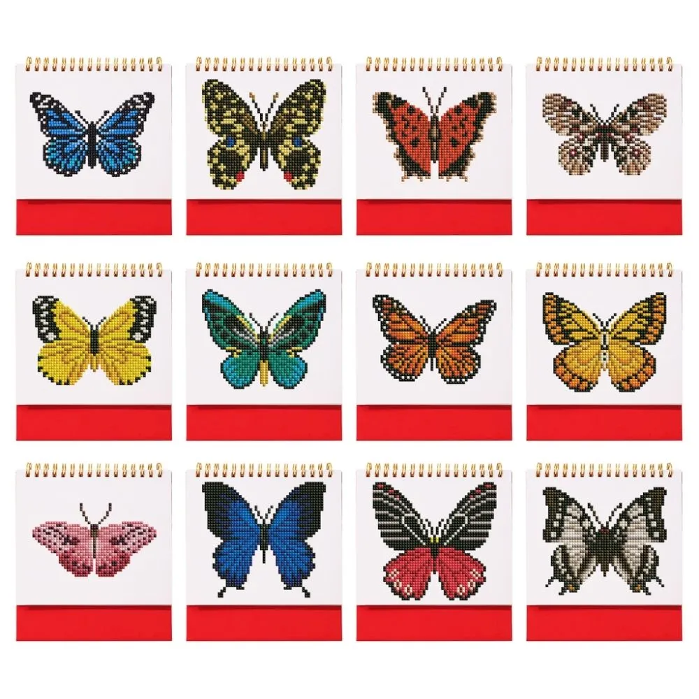 Figured'Art Vlinders diamond painting kalender 2026 bureaukalender