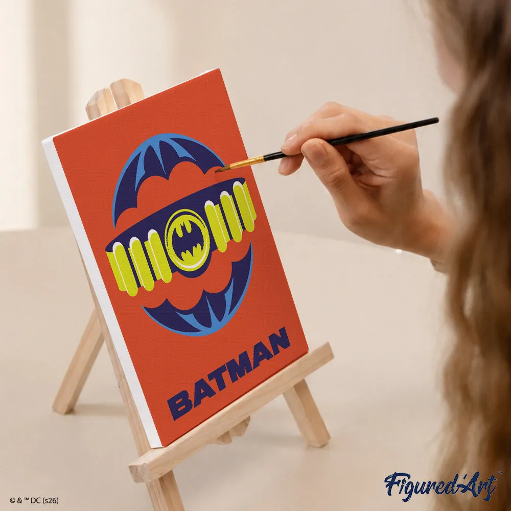 Figured'Art Batman en Superman schilderen op nummer 15x20 cm set van 6