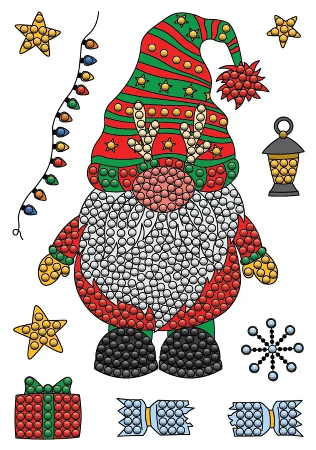 Craft Buddy Crystal Art Wintertide Gnome stempelset A6 10 stuks