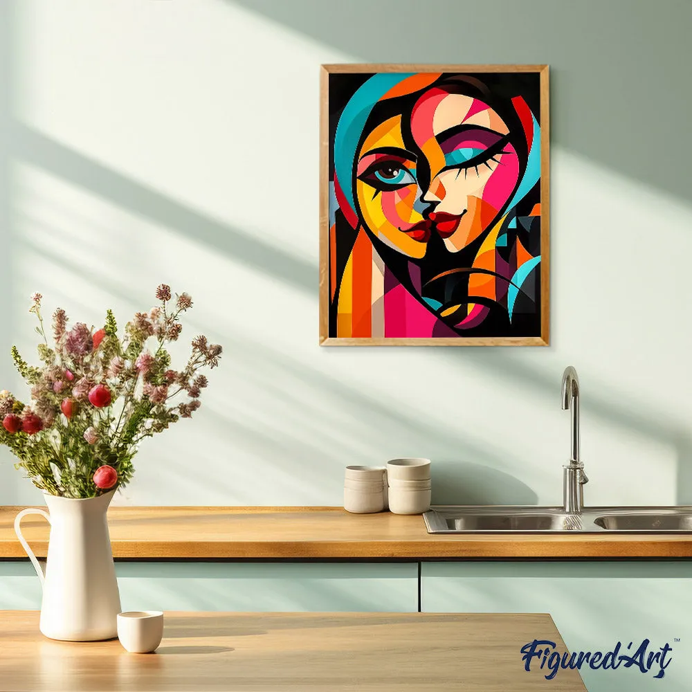 Figured'Art Gedurfd Abstract Twee Dames schilderen op nummer 40x50 cm