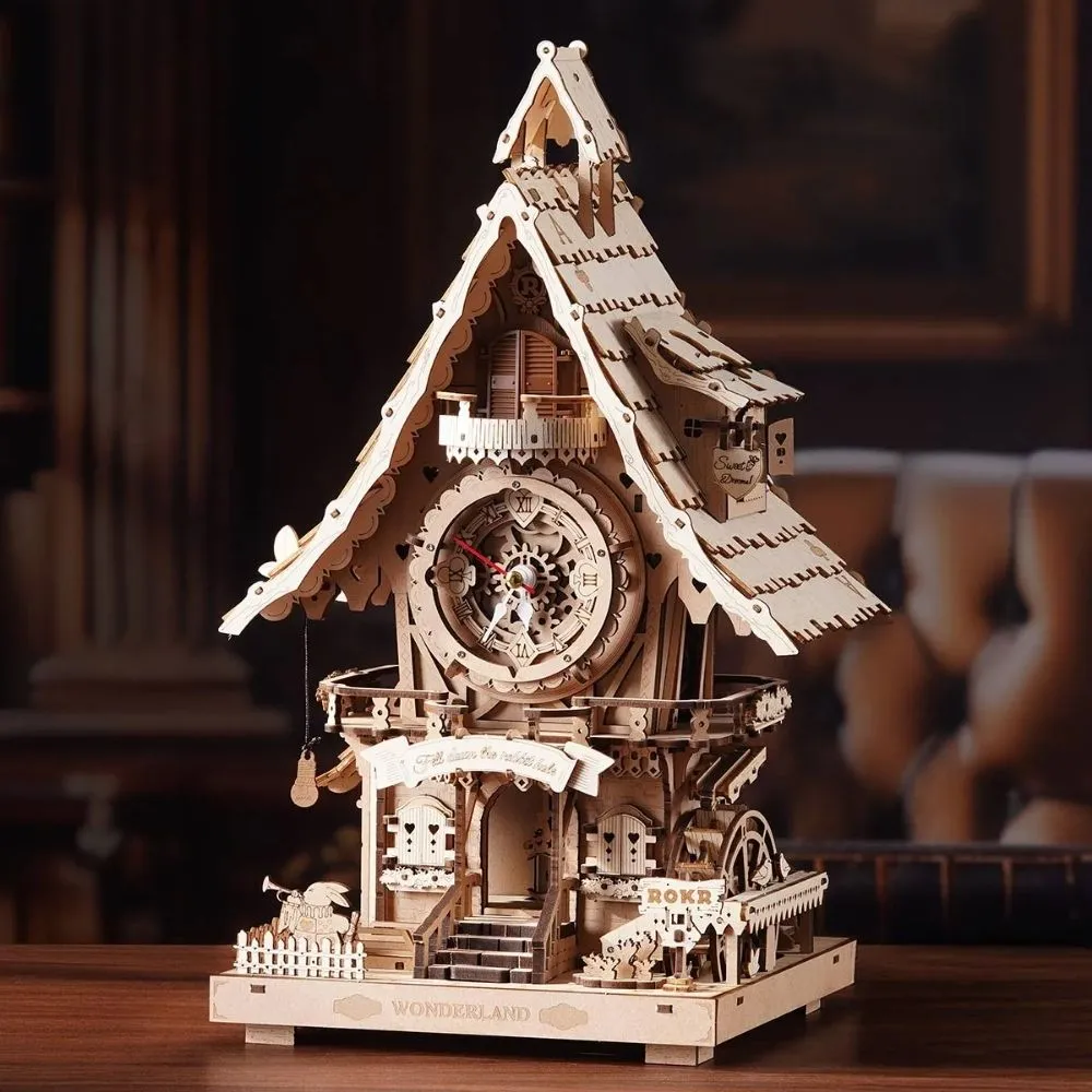 Figured'Art 3D Puzzel Koekoeksklok houtkleur 435 stukjes