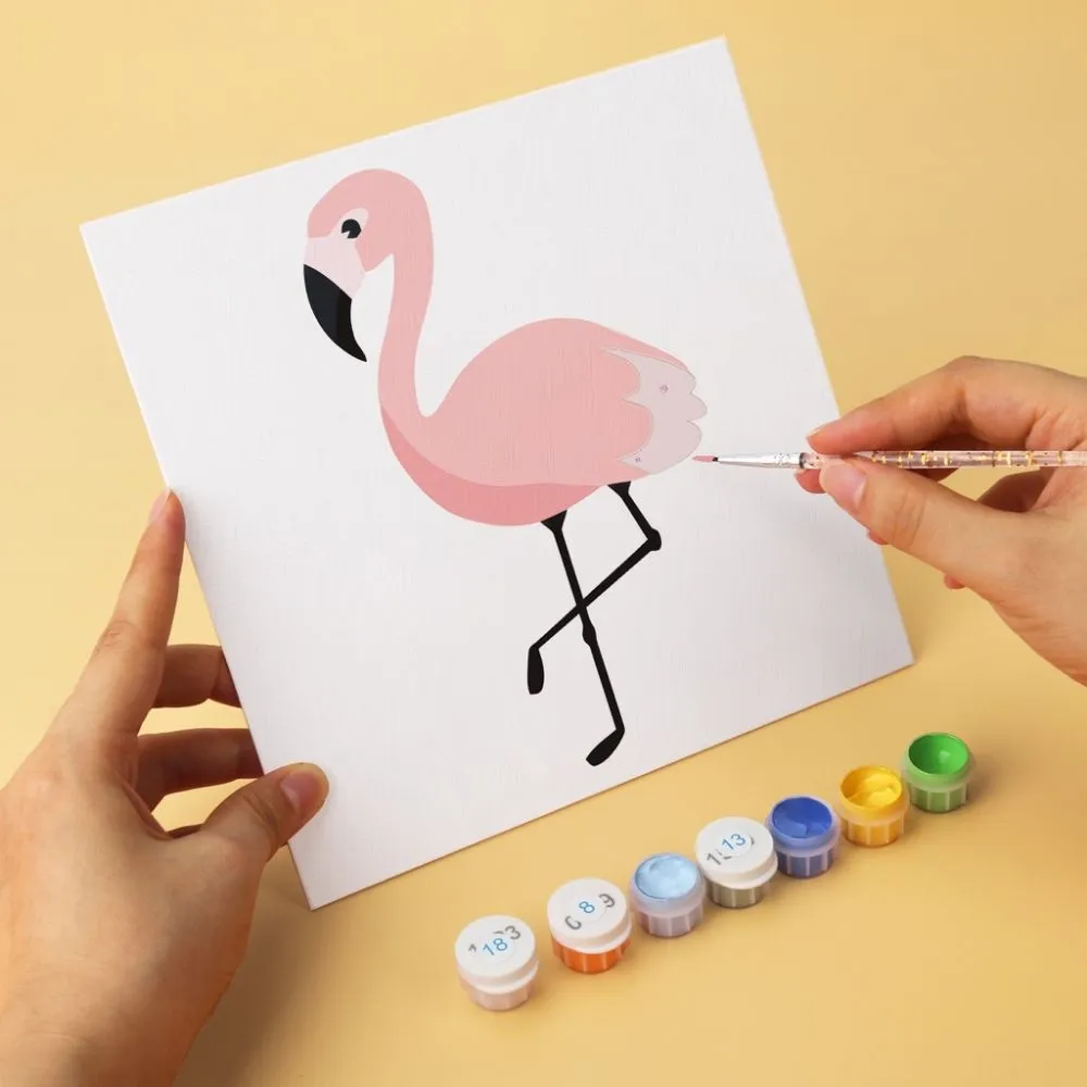 Figured'Art Mini Serie Tropische vogels schilderen op nummer 20x20cm 6 stuks
