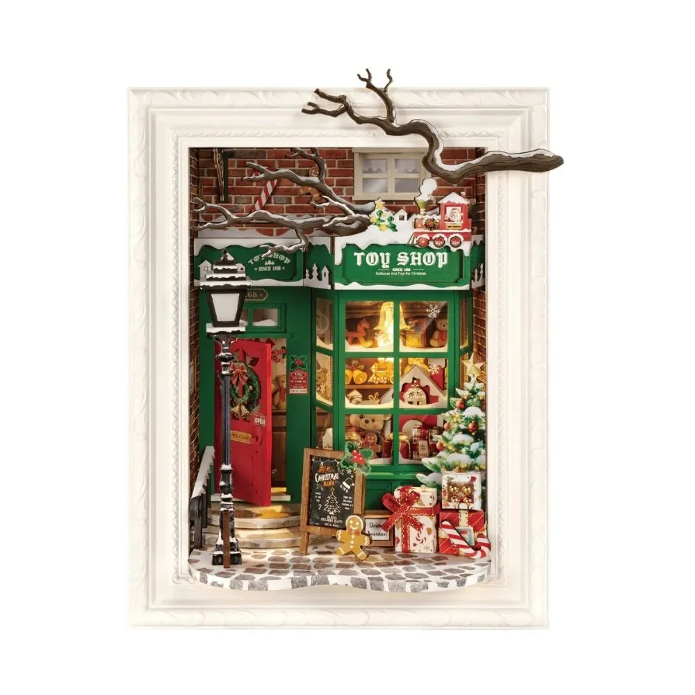 Figured'Art Speelgoedwinkel van de Kerstman 3D puzzel 122 stuks hout