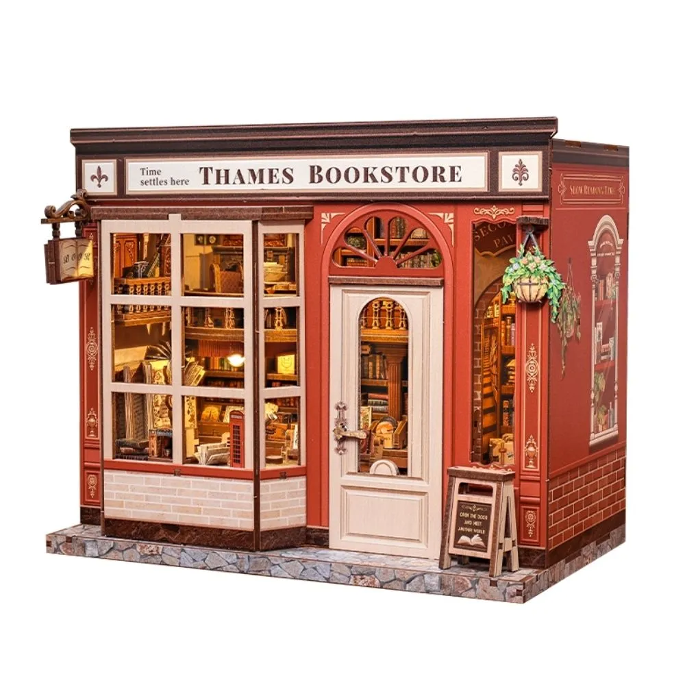 Figured'Art Thames Boekenwinkel miniatuurhuisje met led 343-delig