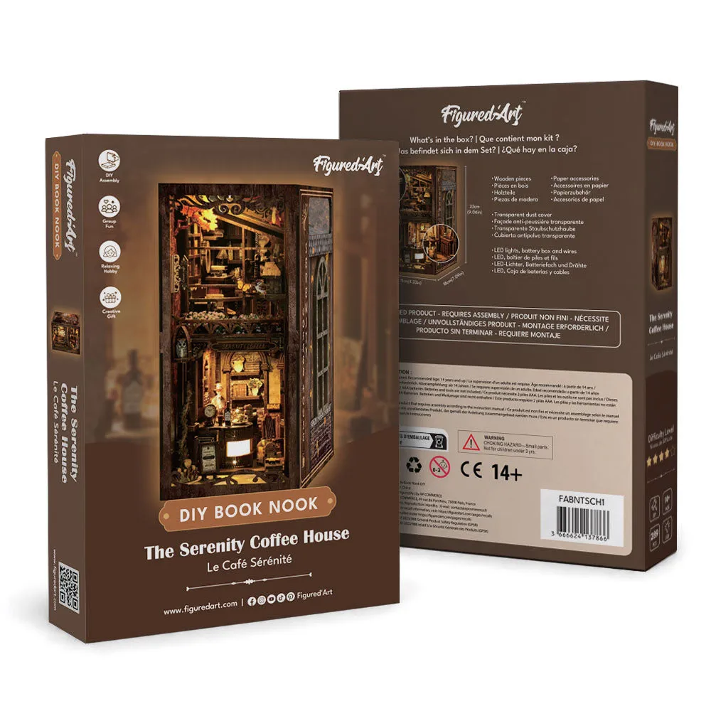 Figured'Art Koffiehuis Serenity book nook 23x18x11 cm led