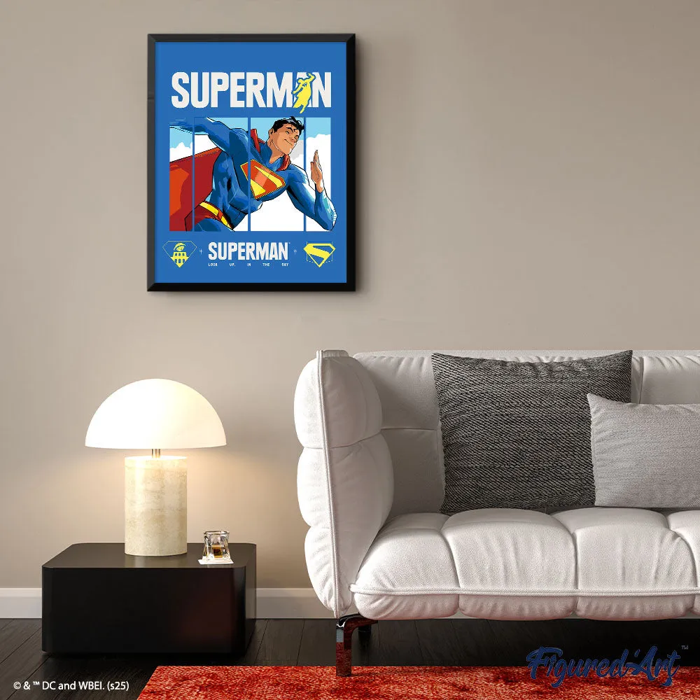 Figured'Art Rennende Superman schilderen op nummer 40x50cm