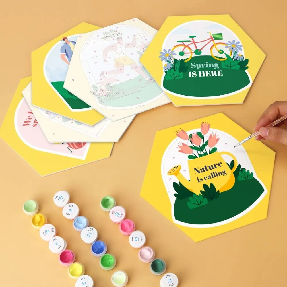 Figured'Art Mini Serie Lentevibes schilderen op nummer 6 stuks